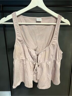 Aritzia’s Sunday Best Women's Light Purple Tie-Front Tank Top